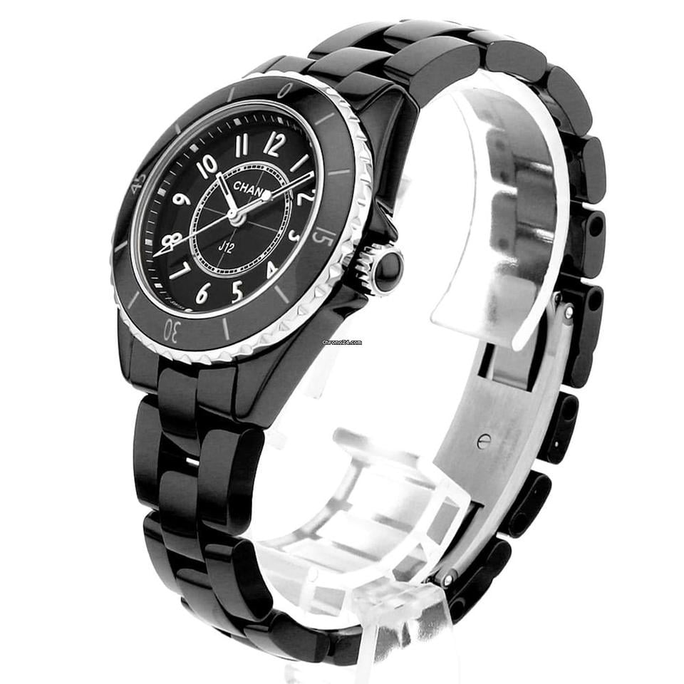شانيل ساعة يد نسائية شانيل بلاك سيراميك ستانلس ستيل